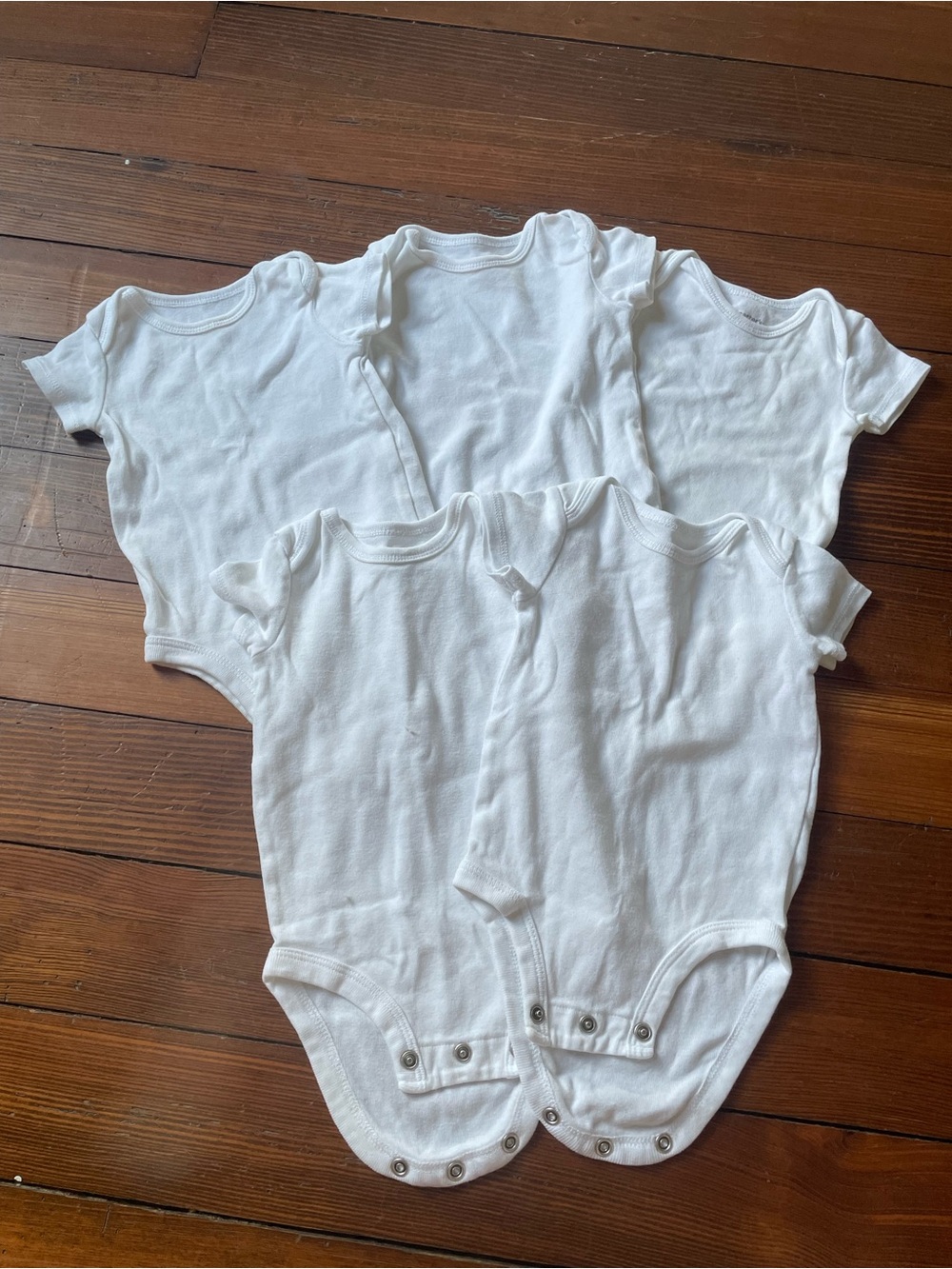 Carter's White Short-Sleeve Baby One-Piece Pack of 5